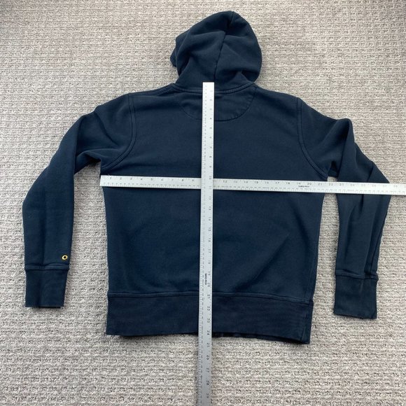 Nike Sweater Women Medium M Black Hoodie Embroidered Spell Out Logo Full Zip - Picture 13 of 15